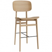 Norr11 - NY11 Thekenstuhl mit Rückenlehne Natur