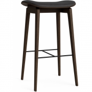 Norr11 - NY11 Thekenstuhl mit Sitzpolsterung Dunkel geräuchert | Anthrazit 21003 (Dunes)