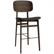 Norr11 - NY11 Thekenstuhl mit Sitzpolsterung und Rückenlehne Dunkel geräuchert | Anthrazit 21003 (Dunes)