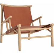 Norr11 - Samurai Chair Sessel Natur / Brandy 97147 (Harness Leder)