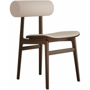 Norr11 - Totem Stuhl gepolstert Dunkel geräuchert / Terra Lime 20365