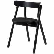 Northern - Oaki Stuhl mit Sitzpolster Eiche schwarz lackiert