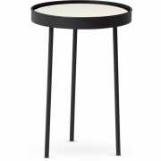 Northern - Stilk Beistelltisch Weiß Klein Ø 35 cm  | 50 cm