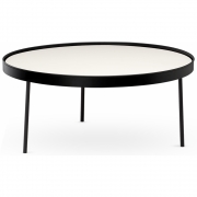 Northern - Stilk Beistelltisch Weiß Groß Ø 74 cm | 34 cm