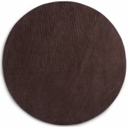 Northern - Row Teppich rund Ø200 Dunkelbraun