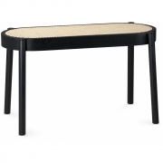 Northern - Pal Bank mit Rattangeflecht Eiche Schwarz lackiert