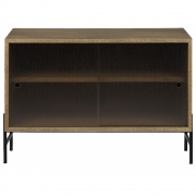 Northern - Hifive Glas Sideboard 75 Niedrig / Eiche geräuchert
