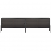 Northern - Hifive Glas Sideboard 200 Niedrig / Eiche schwarz