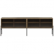 Northern - Hifive Glas Sideboard 200 Hoch / Eiche geräuchert