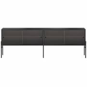 Northern - Hifive Glas Sideboard 200 Hoch / Eiche schwarz