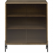 Northern - Hifive Glas Schrank 75 Niedrig / Eiche geräuchert