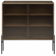 Northern - Hifive Glas Schrank 100 Hoch / Eiche geräuchert