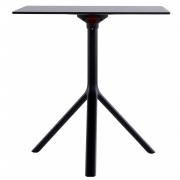 Plank - MIURA Tisch 70x70 cm klappbar HPL (Outdoor) | Schwarz inkl. Verbindung