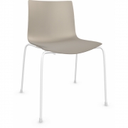 Arper - Catifa 46 0251 Stuhl einfarbig Taubengrau | Weiß