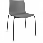 Arper - Catifa 46 0251 Stuhl einfarbig Anthrazit | Schwarz