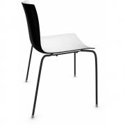 Arper - Catifa 46 0251 Stuhl zweifarbig Weiß-Schwarz | Schwarz