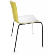 Arper - Catifa 46 0251 Stuhl zweifarbig Weiß-Gelb | Schwarz