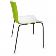 Arper - Catifa 46 0251 Stuhl zweifarbig Weiß-Grün | Schwarz