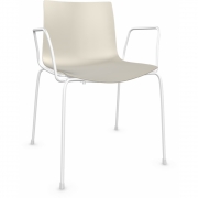 Arper - Catifa 46 0251 Armlehnstuhl einfarbig Elfenbein | Weiß