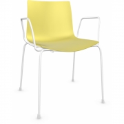 Arper - Catifa 46 0251 Armlehnstuhl einfarbig Gelb | Weiß