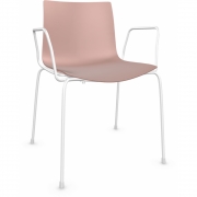 Arper - Catifa 46 0251 Armlehnstuhl einfarbig Rosé | Weiß