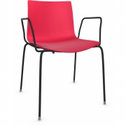 Arper - Catifa 46 0251 Armlehnstuhl einfarbig Rot | Schwarz