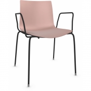 Arper - Catifa 46 0251 Armlehnstuhl einfarbig Rosé | Schwarz
