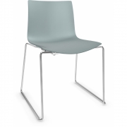 Arper - Catifa 46 0278 Kufenstuhl einfarbig Petrol | Verchromt