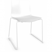 Arper - Catifa 46 0278 Kufenstuhl einfarbig Weiß | Weiß