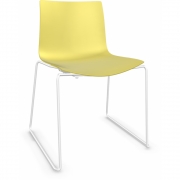 Arper - Catifa 46 0278 Kufenstuhl einfarbig (SALE im Showroom*) Gelb | Weiß