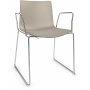 Arper - Catifa 46 0278 / 0378 Kufenstuhl mit Armlehnen einfarbig 