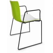 Arper - Catifa 46 0278 Kufenstuhl mit Armlehnen zweifarbig 