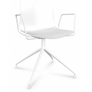 Arper - Catifa 46 0368 Armlehnstuhl Sternfuß einfarbig Weiß | Weiß