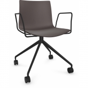 Arper - Catifa 46 0369 / 0386 Armlehnstuhl mit Rollen fest einfarbig 