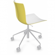 Arper - Catifa 46 0380 Drehstuhl zweifarbig Weiß-Gelb