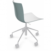 Arper - Catifa 46 0380 Drehstuhl zweifarbig Weiß-Petrol