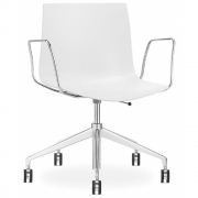 Arper - Catifa 46 0380 / 0352 Drehstuhl mit Armlehnen einfarbig 