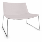 Arper - Catifa 80 2010 Loungesessel mit Kufengestell (SALE im Showroom*) Weichleder Weiß