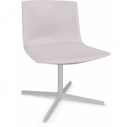 Arper - Catifa Sensit Conference 4901 Drehstuhl Weichleder Weiß | Alu glänzend