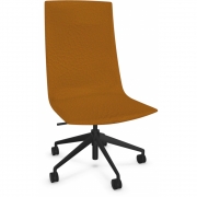 Arper - Catifa Sensit Office 4902 Drehstuhl mit Rollen Kunstleder Braun | Schwarz