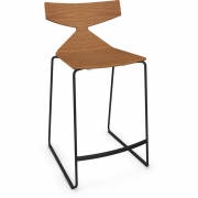 Arper - Saya 3703 Barhocker 65 cm | Eiche Natur | Schwarz