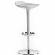 Arper - Babar 1755 Barhocker Weiß | Verchromt