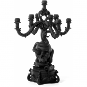 Seletti - Giant Burlesque Kerzenhalter Schäde | Schwarz