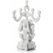 Seletti - Giant Burlesque Kerzenhalter 3 Affen | Weiß