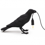 Seletti - Bird Waiting Tischleuchte Black | Waiting