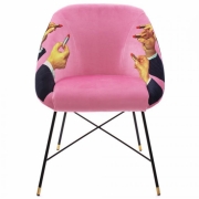 Seletti - TP Lipsticks Pink Stuhl Gepolstert
