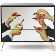 Seletti - Kommode mit drei Schubladen Lipsticks