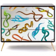 Seletti - Kommode mit drei Schubladen Snakes