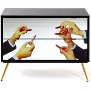 Seletti - Kommode mit zwei Schubladen Lipsticks