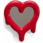 Seletti - Melted Heart Spiegel / Bilderrahmen Rot